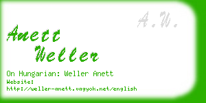 anett weller business card